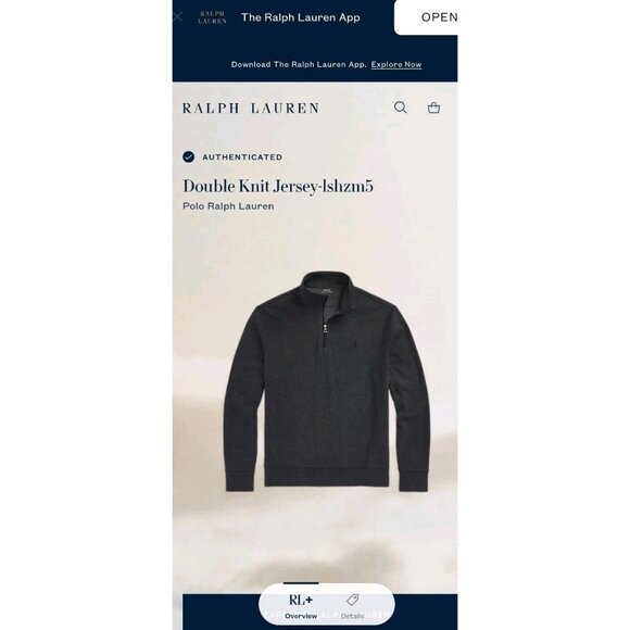 Polo Ralph Lauren Polo Sweater Mens XL Gray LS 1/4 Zip Mock Neck Classic Preppy - Picture 9 of 16